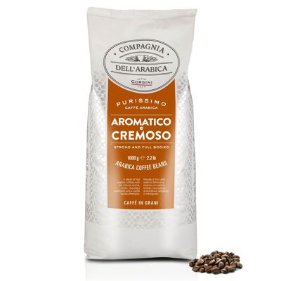 Mezcla de granos de café 100% arábica. Paquete de 1 KG