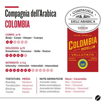 Grains de café Colombie Medellin 100% Arabica. Paquet de 500 grammes 2