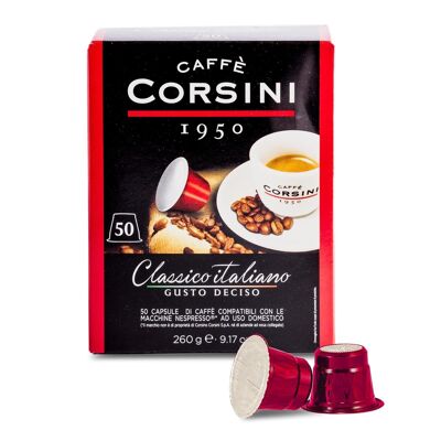 Nespresso®-kompatible Kapseln | Klassischer Italiener | Packung mit 50 Stück