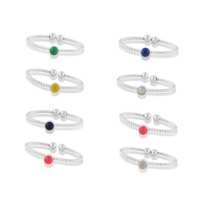 PHOEBE ELECTRIC STONE SET OF RINGS 2533