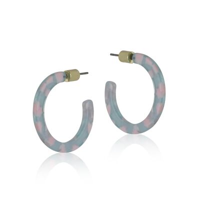 BOUCLES D'OREILLES CRÉOLES EN RÉSINE ANNIS 2488
