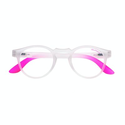 Occhiali de lettura ROND DEMI FLUO - Crystal Pink