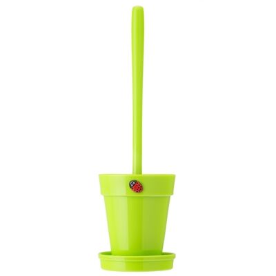 Set escobillero wc flower power verde