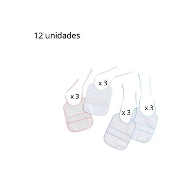 BIB IN CROSS STITCH 25X30 (PACK 2 UNITS IN HANGER)