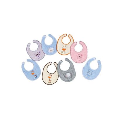 BABY BIB TERRY WITH VELCHRO 20X30 (PACK 12 UNITS)