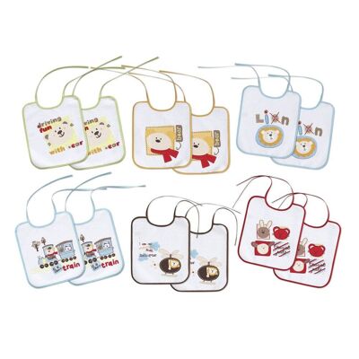 BABY BIB TERRY PLASTIFIED 25X30 (PACK 12 UNITS)