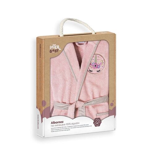 BATHROBE IN GIFT BOX - S - 14 - PINK