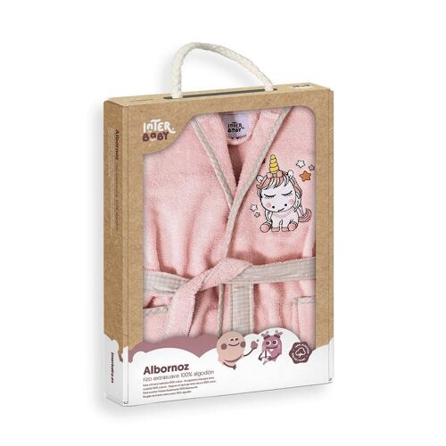 BATHROBE IN GIFT BOX - S - 6-8 - PINK