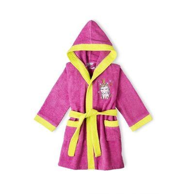 BATHROBE - S - 2-4 - FUCHSIA