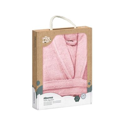 BATHROBE PLAIN COLOR - IN GIFT BOX - S - 14 - PINK