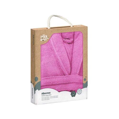 BATHROBE PLAIN COLOR - IN GIFT BOX - S - 14 - FUCHSIA