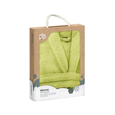 BATHROBE PLAIN COLOR - IN GIFT BOX - S - 14 - PISTACHE