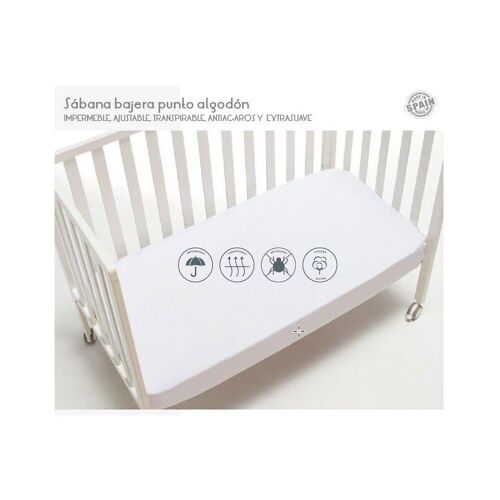 FITTED SHEET FOR PRAM PUNTO 100 5 COTTON - WATERRESSISTANT, BREATHABLE -  40X 80