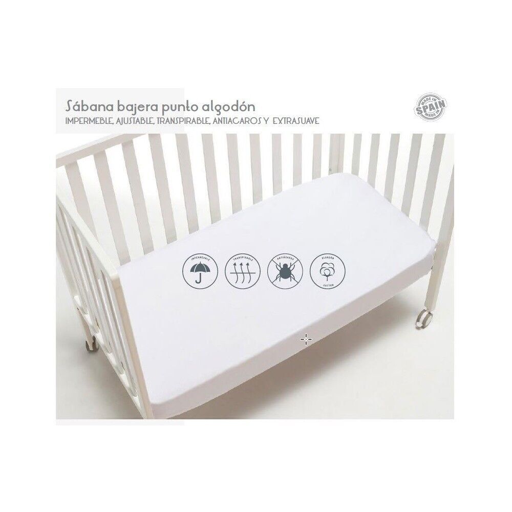 LENZUOLA CON GOMMA LETTO MAXICOT -IDROREPELLENTE, TRASPIRANTE - 80X130-70
