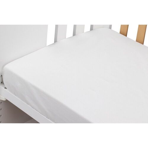 FITTED SHEET FOR COT BED60X120 POPELIN 100% COTTON - WHITE