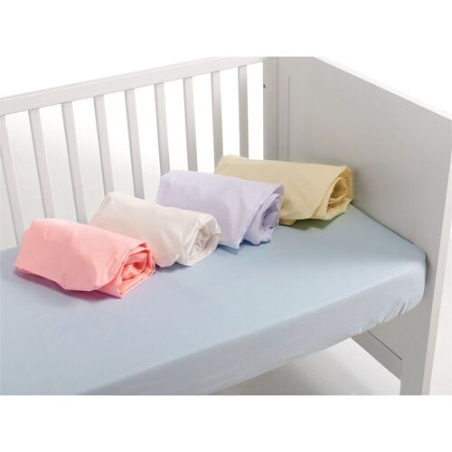 FITTED SHEET FOR CRIB POPELIN 100% ALG YELLOW