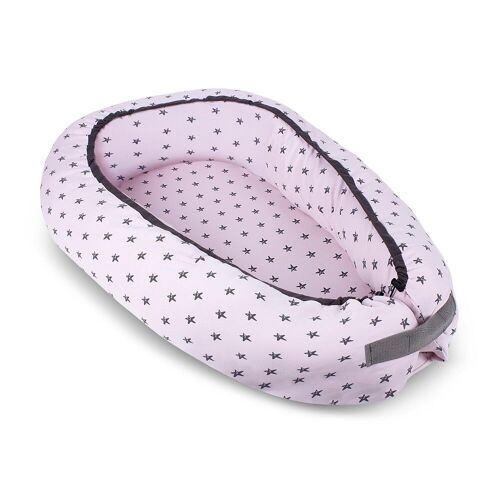 NEST PILLOW - 86X50 - JERSEY COTTON FABRIC - MOD. STAR - PINK