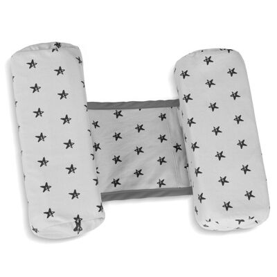 ALMOHADA ANTIVUELCO - 26X22X10 - ALGODON - MOD. ESTRELLA - GRIS