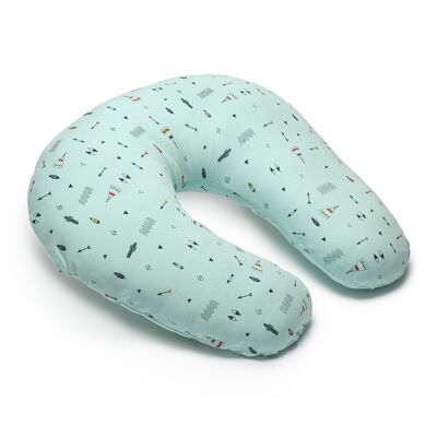 BREASTFEEDING PILLOW - 65X65 CMS. JERSEY FABRIC - MOD. CABAÑAS - GREEN