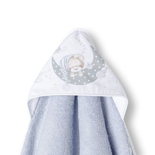 BATH TOWEL 1 X 1 MT. - MOD. BEAR SLEEPING - GRAY