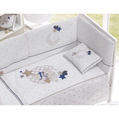 3 PCS SET COT BED 60X120 (QUILT+BUMPER+PILLOW) - JERSEY - MOD. AMOROSOS - BEIGE