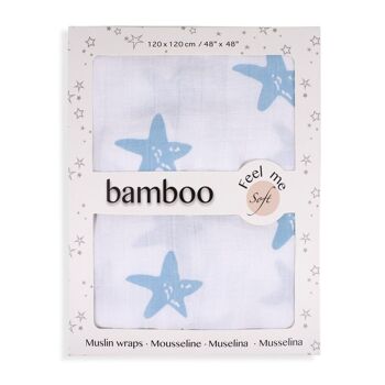 ANGLAISE 120 X 120 - BAMBOU - MOD. ESTRELLA - BLEU