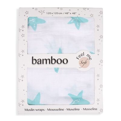 SWADDLE 120 X 120 - BAMBOO - MOD. ESTRELLA - GREEN