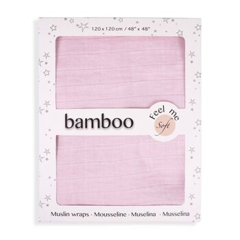 ANGLAISE 120 X 120 - BAMBOU - MOD. COULEUR UNIE - ROSE