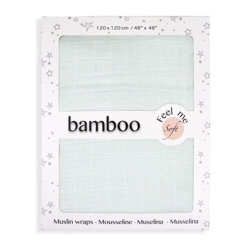SWADDLE 120 X 120 - BAMBOO - MOD. PLAIN COLOR - GREEN