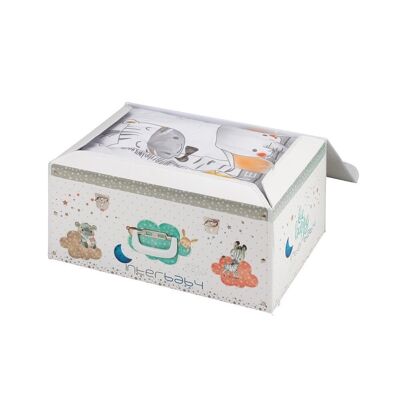 2 PCS. COORDINATED WITH DUVET COVER (REMOVABLE) + TRUNK - MOD. ANIMALES
