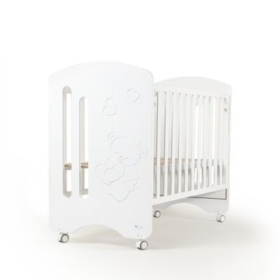 COT BED FOR MATTRESS 60X120 - MOD. LOVELY - WHITE COLOR