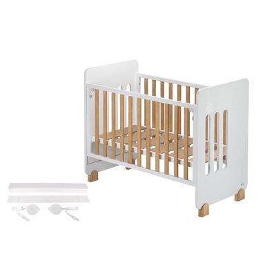 COT BED 60X120 - MOD. STAR NATURE + KIT CO-SLEEPING