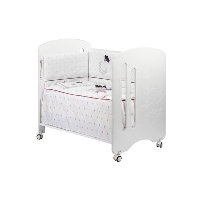 KINDERBETT LOVELY PREMIUM + SET KINDERBETT 60X120 (DECKE+STUECK+KISSEN) - BAUMWOLLE - MOD. OSO AMOROSO - ROSA