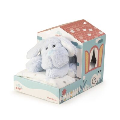 BLANKET + PLUSH TOY + HOUSE - MOD. PERRITO - BLUE