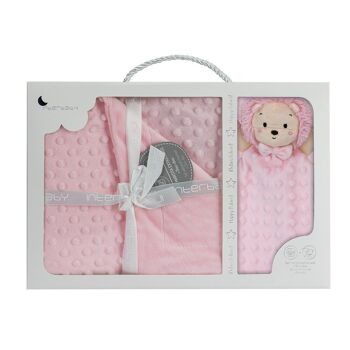 COUVERTURE + DOUDOU - MOD. ERIZO - ROSE