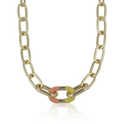 HERMIONE COLOUR BLOCK ENAMELLED NECKLACE 2644