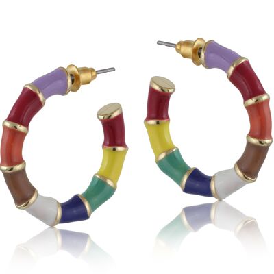 CLAIRE MULTICOLOURED HOOP EARRINGS 2641