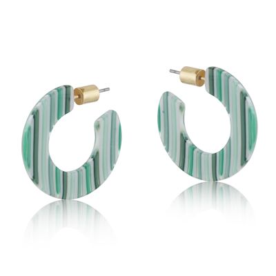 SOFIA TINY RESIN HOOP EARRINGS 2636