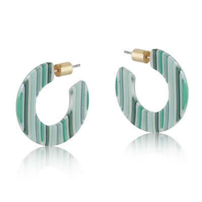SOFIA PETITES BOUCLES D'OREILLES CRÉOLES EN RÉSINE 2636
