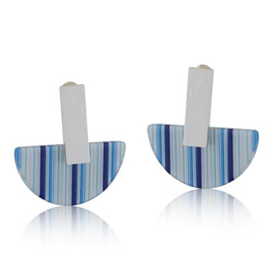 BOUCLES D'OREILLES SOFIA DEMI-DISQUE EN RÉSINE 2634