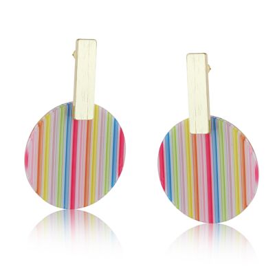 SOFIA DISQUE BOUCLES D'OREILLES EN RÉSINE 2633