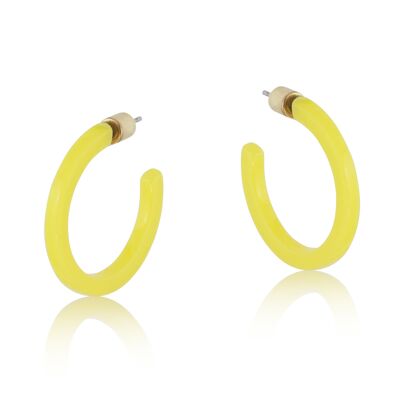 BOUCLES D'OREILLES CRÉOLES EN RÉSINE THEA TINY 2623
