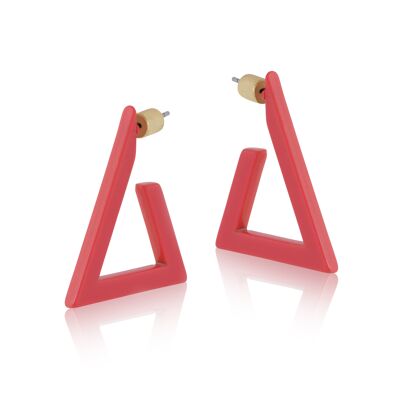 BOUCLES D'OREILLES CRÉOLES TRIANGLE RÉSINE THEA 2621