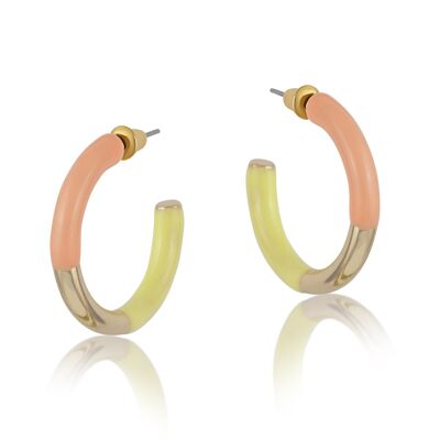ORECCHINI A CERCHIO HERMIONE COLOR BLOCK SMALTATI 2613