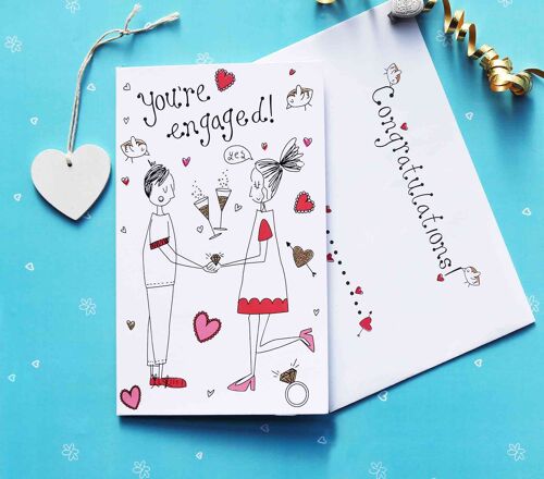 Doodles   Engagement Card