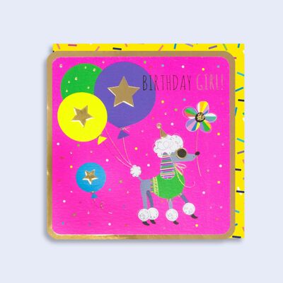 Leuchtende Neon-Karte Geburtstagskind