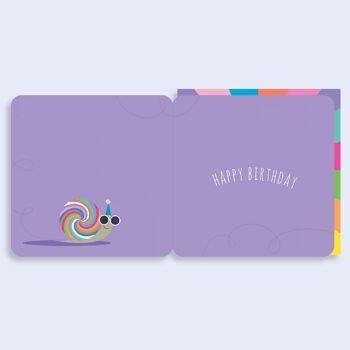 Carte Néon Lumineux Joyeux Anniversaire Escargot 2