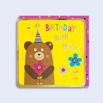Carte néon lumineuse Bear Hugs 1