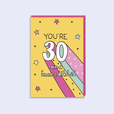 Carte d'anniversaire pop 30 ans