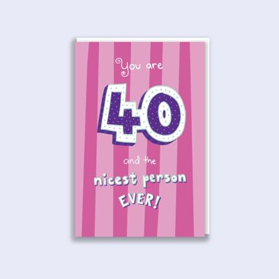 Pop - Tarjeta de cumpleaños número 40